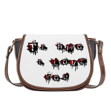 Load image into Gallery viewer, Ti Amo I love you - Exclusive Brand - White with Lettering - Saddle Bag
