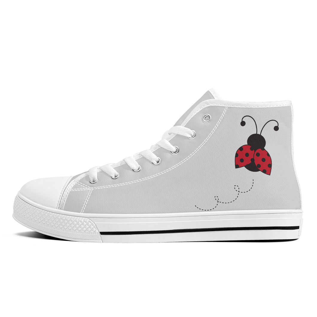 Ti Amo I love you - Exclusive Brand - High-Top Canvas Shoes - White Soles