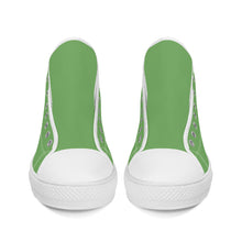 Load image into Gallery viewer, Ti Amo I love you  - Exclusive Brand - Dusty Green -  Unisex High -Top Canvas Shoes - White Soles
