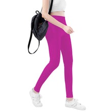 Load image into Gallery viewer, Ti Amo I love you - Exclusive Brand  - Royal Fushia -  White Daisy -  Yoga Leggings
