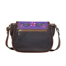 Load image into Gallery viewer, Ti Amo I love you - Exclusive Brand - Fushia Blue - Floral Bouquet - Saddle Bag
