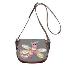 Load image into Gallery viewer, Ti Amo I love you - Exclusive Brand  - Natural Gray - Dragonfly - Saddle Bag
