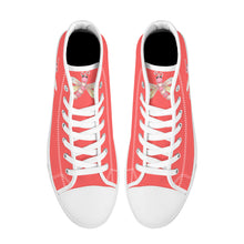 Load image into Gallery viewer, Ti Amo I love you - Exclusive Brand - High-Top Canvas Shoes - White Soles
