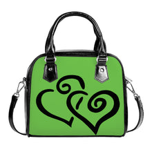 Load image into Gallery viewer, Ti Amo I love you - Exclusive Brand - Mantis - Double Black Heart -  Shoulder Handbag
