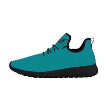 Load image into Gallery viewer, Ti Amo I love you - Exclusive Brand - Persian Green  - Skelton Hands with Heart - Mens / Womens - Lightweight Mesh Knit Sneaker - Black Soles
