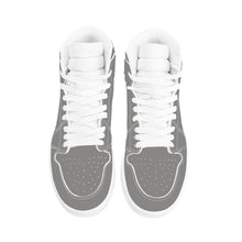 Load image into Gallery viewer, Ti Amo I love you - Exclusive Brand  - Natural Gray  - Skeleton Hands with Heart - High Top Synthetic Leather Sneaker
