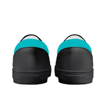 Load image into Gallery viewer, Ti Amo I love you - Exclusive Brand  - Vivid Cyan (Robin&#39;s Egg Blue) - Skeleton Hands with Heart  -  Kids Slip-on shoes - Black Soles
