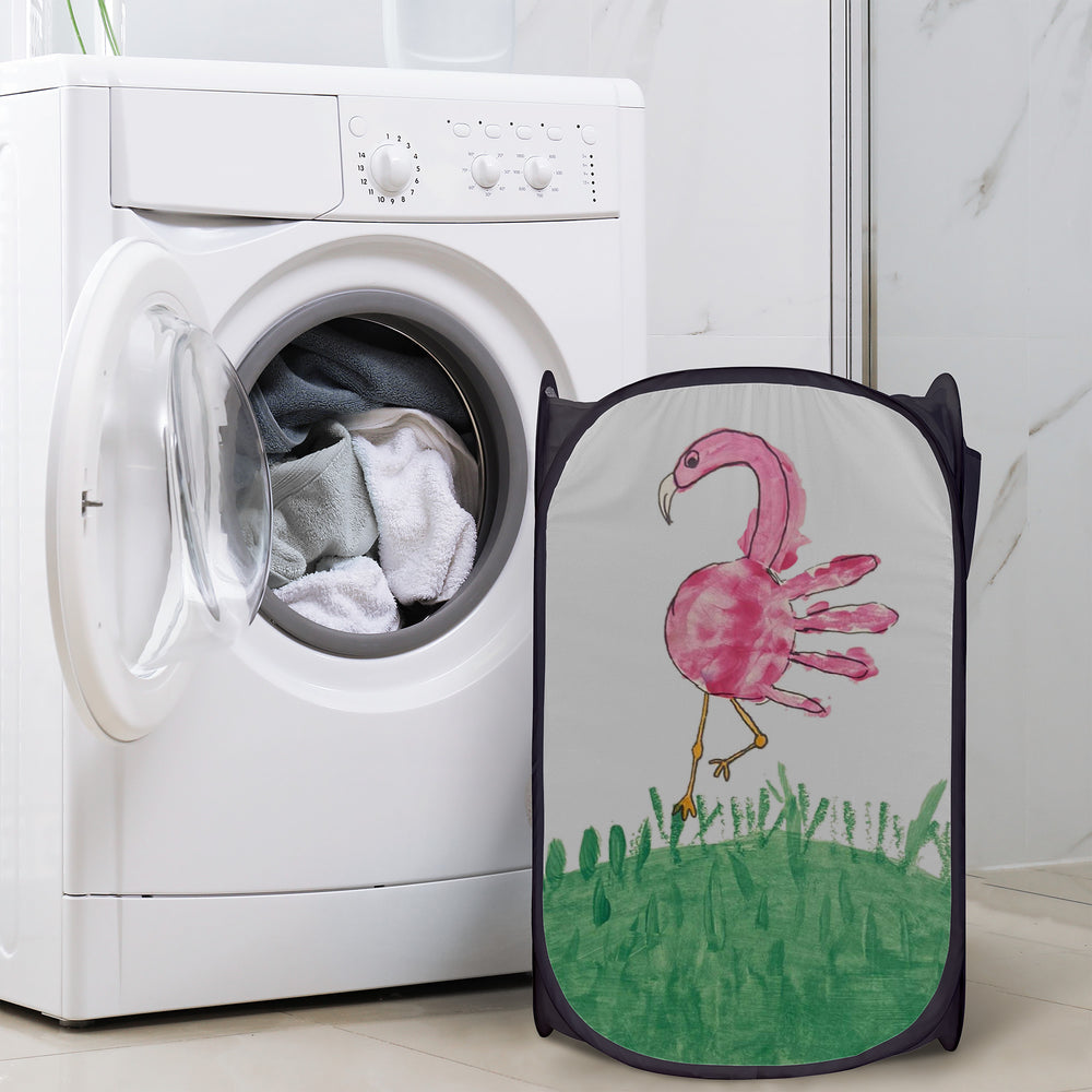 Ti Amo I love you - Exclusive Brand - Kids Drawing - Laundry Hamper Black