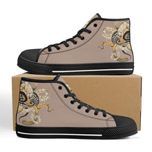 Load image into Gallery viewer, Ti Amo I love you - Exclusive Brand - Quicksand - Octopus - High-Top Canvas Shoes - Black
