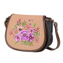 Load image into Gallery viewer, Ti Amo I love you - Exclusive Brand - Gold Sand - Floral Bouquet - Saddle Bag
