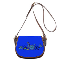 Load image into Gallery viewer, Ti Amo I love you - Exclusive Brand  - Blue Blue Eyes - Blue Floral -  Saddle Bag
