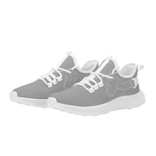 Load image into Gallery viewer, Ti Amo I love you - Exclusive Brand  - Silver Chalice - Double Heart - Womens Mesh Knit Shoes - White Soles
