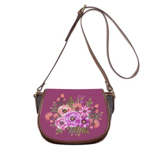 Load image into Gallery viewer, Ti Amo I love you - Exclusive Brand - Magenta Haze - Floral Bouquet - Saddle Bag
