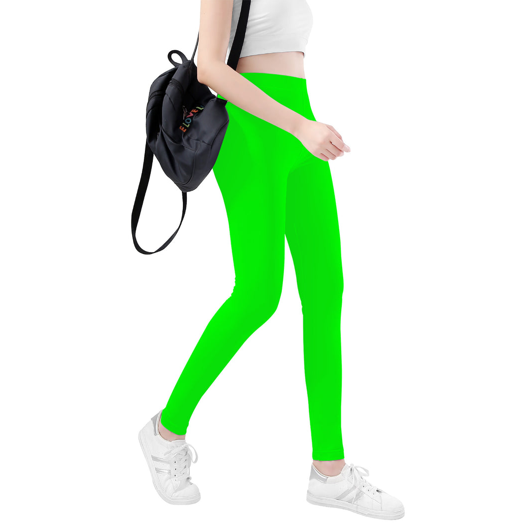 Ti Amo I love you - Exclusive Brand - Green - Womens / Teen Girls / Womens Plus - Yoga Leggings - Sizes XS-3XL