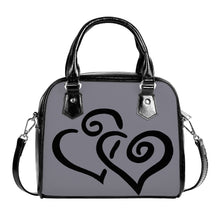 Load image into Gallery viewer, Ti Amo I love you - Exclusive Brand - Jumbo - Double Black Heart -  Shoulder Handbag
