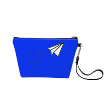 Load image into Gallery viewer, Ti Amo I love you - Exclusive Brand  - Blue Blue Eyes - Paper Airplane - Sling Cosmetic Bag
