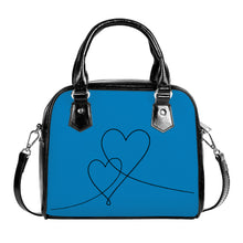 Load image into Gallery viewer, Ti Amo I love you - Exclusive Brand  - Lochmara - Double Script Heart -  Shoulder Handbag
