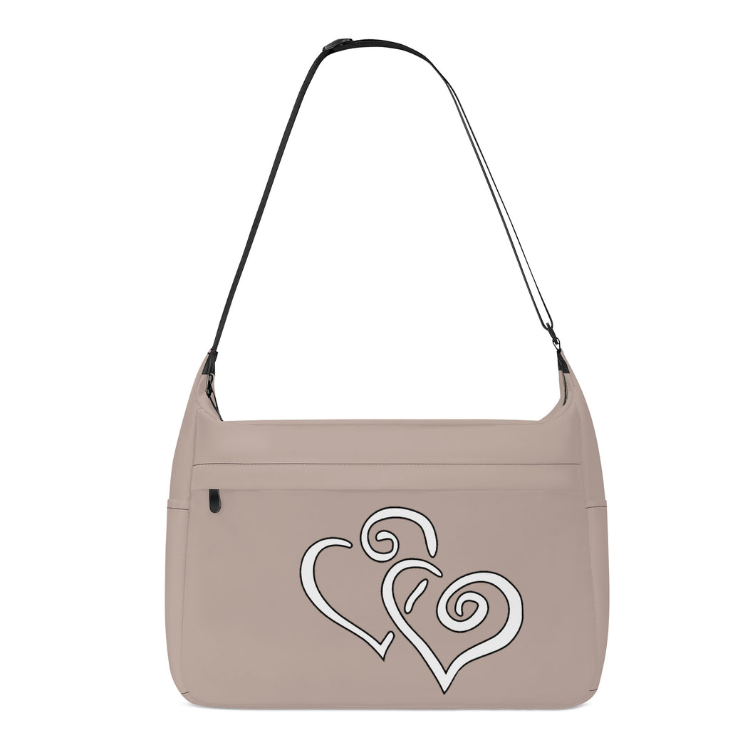 Ti Amo I love you - Exclusive Brand - Malta - Double White Heart - Journey Computer Shoulder Bag