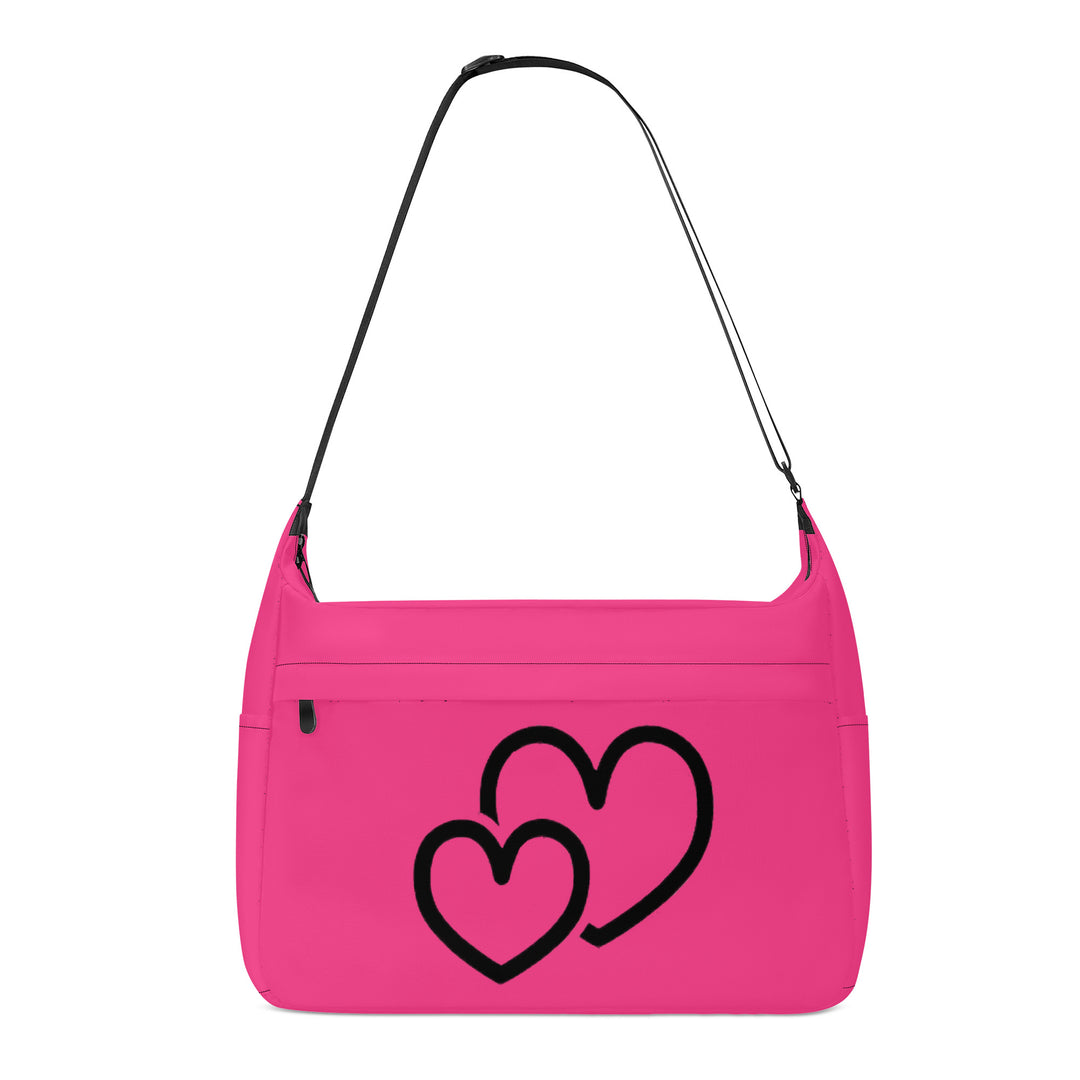 Ti Amo I love you - Exclusive Brand - Violet Red - Double Black Heart - Journey Computer Shoulder Bag