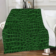 Load image into Gallery viewer, Ti Amo I love you - Exclusive Brand  - Everglade Reptile Pattern - Micro Fleece Blankets
