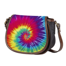 Load image into Gallery viewer, Ti Amo I love you - Exclusive Brand - Rainbow Tie-Dye - Saddle Bag
