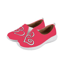 Load image into Gallery viewer, Ti Amo I love you - Exclusive Brand  - Radical Red - Double White Heart - Women&#39;s Casual Slip On Shoe
