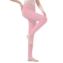 Load image into Gallery viewer, Ti Amo I love you - Exclusive Brand  - Pink -  White Daisy -  Yoga Leggings
