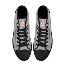 Load image into Gallery viewer, Ti Amo I love you - Exclusive Brand - High-Top Canvas Shoes - Black Soles
