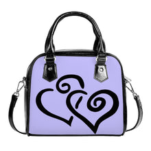 Load image into Gallery viewer, Ti Amo I love you - Exclusive Brand - Melrose - Double Black Heart -  Shoulder Handbag
