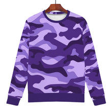 Load image into Gallery viewer, Ti Amo I love you - Exclusive Brand- Minsk, Grape 2, Mauve 2, Fushia Blue &amp; Jacarta Camouflage - Women&#39;s Sweatshirt
