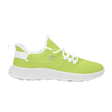 Load image into Gallery viewer, Ti Amo I love you - Exclusive Brand  - Yellow Green -  Double Heart - Womens Mesh Knit Shoes - White Soles
