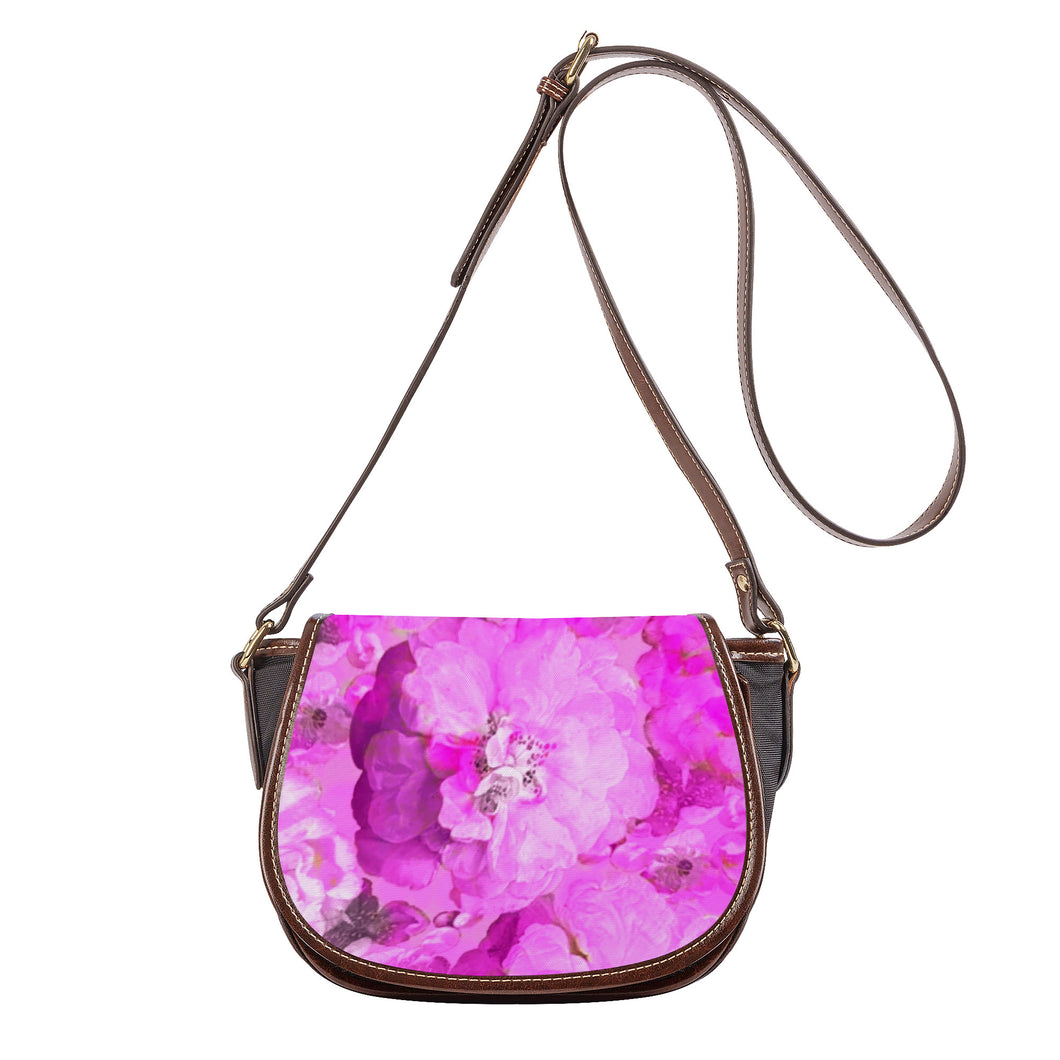 Ti Amo I love you - Exclusive Brand  - Cerise Rose - Saddle Bag