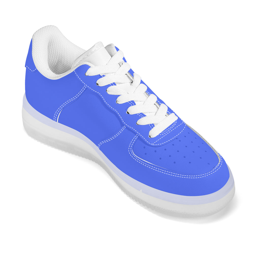 Ti Amo I love you - Exclusive Brand  - Neon Blue - Transparent Low Top Air Force Leather Shoes