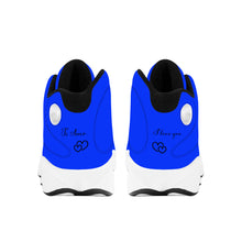 Load image into Gallery viewer, Ti Amo I love you  - Exclusive Brand  - Blue Blue Eyes - Mens / Womens - Basketball Shoes - Black Laces
