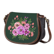 Load image into Gallery viewer, Ti Amo I love you - Exclusive Brand - Lamp Black - Floral Bouquet - Saddle Bag
