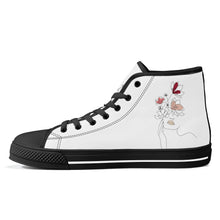 Load image into Gallery viewer, Ti Amo I love you - Exclusive Brand - High-Top Canvavs Shoes - Black Soles
