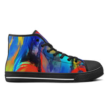 Load image into Gallery viewer, Ti Amo I love you - Exclusive Brand - High-Top Canvas Shoes - Black Soles
