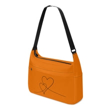 Load image into Gallery viewer, Ti Amo I love you - Exclusive Brand - Clementine Orange - Double Script Heart - Journey Computer Shoulder Bag
