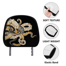 Load image into Gallery viewer, Ti Amo I love you - Exclusive Brand - Black - Octopus - Car Headrest Covers
