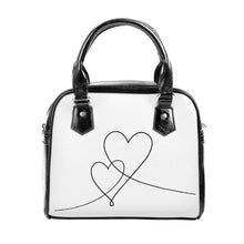 Load image into Gallery viewer, Ti Amo I love you - Exclusive Brand  - White - Double Script Heart -  Shoulder Handbag
