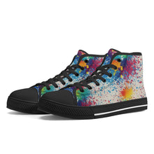 Load image into Gallery viewer, Ti Amo I love you - Exclusive Brand - High-Top Canvavs Shoes - Black Soles
