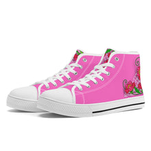 Load image into Gallery viewer, Ti Amo I love you - Exclusive Brand - High-Top Canvas Shoes - White Soles
