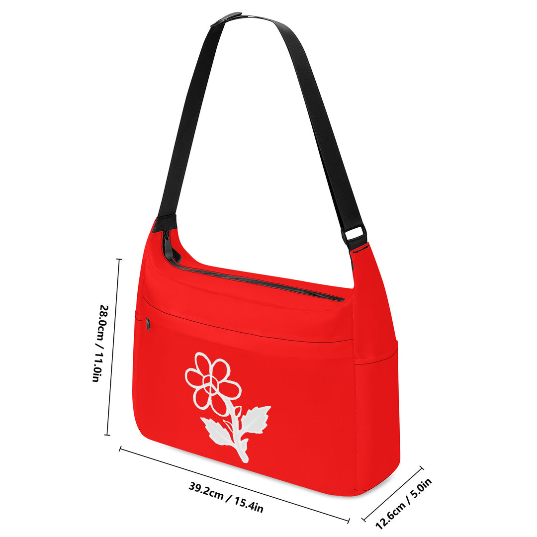 Ti Amo I love you  - Exclusive Brand  - Red - White Daisy - Journey Computer Shoulder Bag