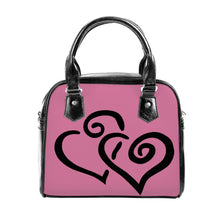 Load image into Gallery viewer, Ti Amo I love you - Exclusive Brand - Charm - Double Black Heart -  Shoulder Handbag
