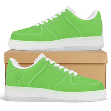 Load image into Gallery viewer, Ti Amo I love you - Exclusive Brand  - Pastel Green - Transparent Low Top Air Force Leather Shoes
