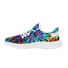 Load image into Gallery viewer, Ti Amo I love you - Exclusive Brand  - Mens / Womens - Blue Zodiac, Curious Blue, Malachite, Purple Heart - Tie- Dye - Mesh Knit Shoes - White Soles
