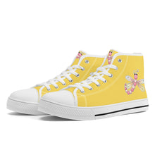 Load image into Gallery viewer, Ti Amo I love you - Exclusive Brand - High-Top Canvas Shoes - White Soles
