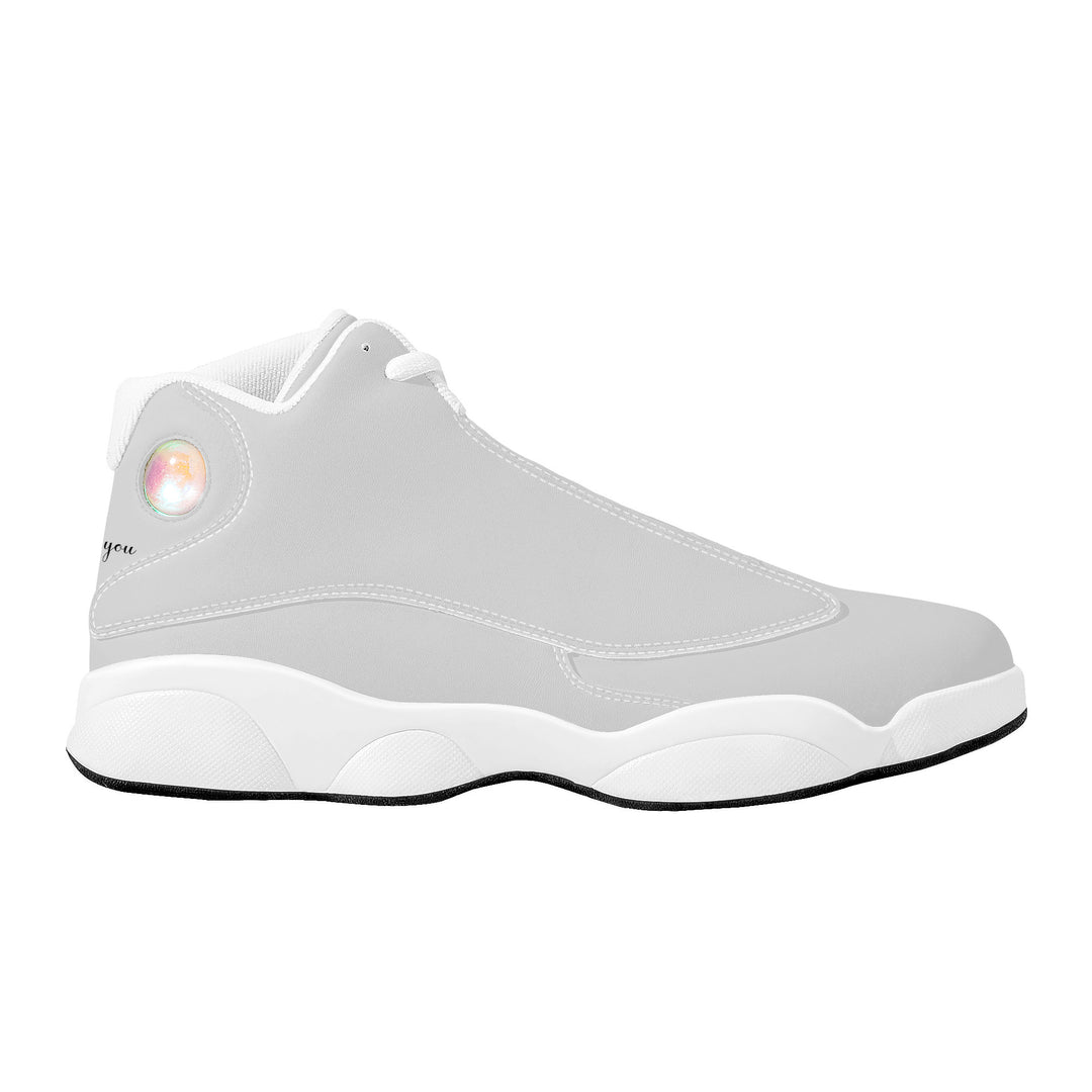 Ti Amo I love you - Exclusive Brand  - Alto Gray - Mens / Womens - Unisex  Basketball Shoes - White Laces