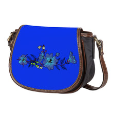 Load image into Gallery viewer, Ti Amo I love you - Exclusive Brand  - Blue Blue Eyes - Blue Floral -  Saddle Bag
