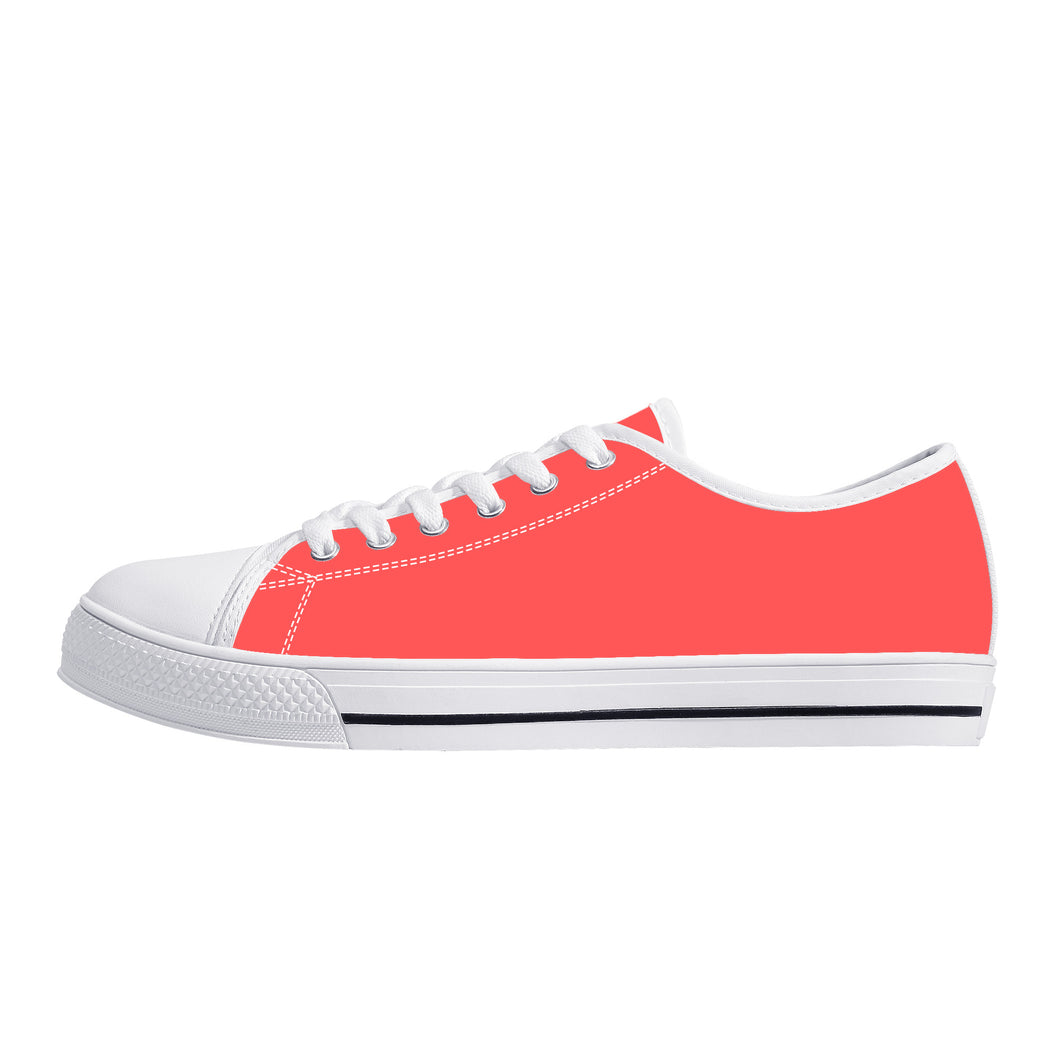 Ti Amo I love you - Exclusive Brand  -  Low-Top Canvas Shoes- White Soles